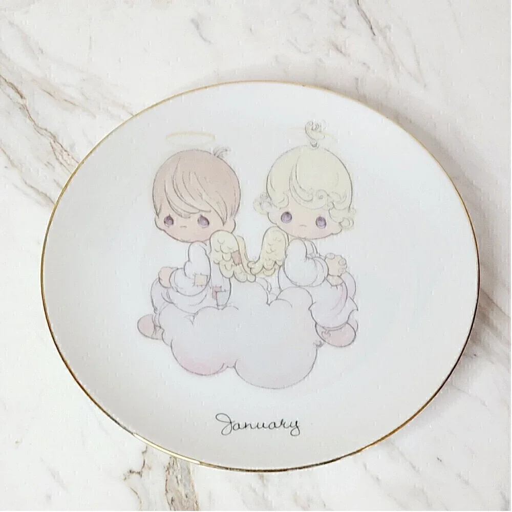 VINTAGE 1983 Precious Moments January Collector Collectible Plate - Picture 2 of 5
